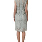Dolce & Gabbana Mint Green Lace Sleeveless Knee Length Dress