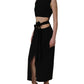 Dolce & Gabbana Black Cut Out Detail Sleeveless Maxi Dress