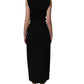 Dolce & Gabbana Black Cut Out Detail Sleeveless Maxi Dress