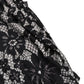 Dolce & Gabbana Black White Floral Lace Sleeveless Midi Dress