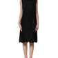 Dolce & Gabbana Black Floral Lace Sleeveless Shift Dress