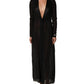 Dolce & Gabbana Black Silk Sheer Chiffon Long Maxi Dress