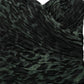 Dolce & Gabbana Green Leopard Print Bustier Draped Midi Dress