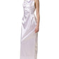 Dolce & Gabbana White Satin Halter Backless Long Gown Dress
