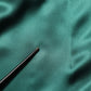 Dolce & Gabbana Green Satin Lace Trim Sleeveless Maxi Dress