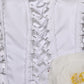 Dolce & Gabbana White Cotton Gabardine Bustier Midi Dress