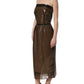 Dolce & Gabbana Brown Transparent Vinyl Sheath Midi Dress