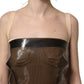 Dolce & Gabbana Brown Transparent Vinyl Sheath Midi Dress