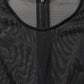 Dolce & Gabbana Black Long Sleeve Sheer Fitted Maxi Dress