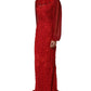 Dolce & Gabbana Red Embellished Mermaid Long Gown Dress