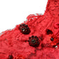 Dolce & Gabbana Red Embellished Mermaid Long Gown Dress