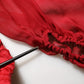 Dolce & Gabbana Red Embellished Mermaid Long Gown Dress