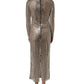 Dolce & Gabbana Beige Crystal Embellished Long Gown Dress