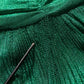 Dolce & Gabbana Emerald Green Plissé Evening Gown Dress