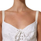 Dolce & Gabbana Black Cotton Corset Style Fitted Mini Dress