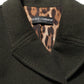 Dolce & Gabbana Dark Green Double Breasted Peacoat Jacket