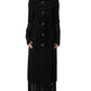 Dolce & Gabbana Black Embellished Guipure Lace Coat Jacket