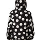 Dolce & Gabbana Black White Polka Dot Hooded Blouson Jacket