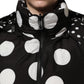 Dolce & Gabbana Black White Polka Dot Hooded Blouson Jacket