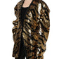 Dolce & Gabbana Black Gold Sequin Tiger Stripe Blazer Jacket