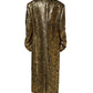 Dolce & Gabbana Gold Floral Jacquard Wool Trench Coat Jacket