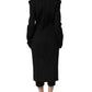 Dolce & Gabbana Black Nylon Double Breasted Coat Jacket