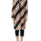 Dolce & Gabbana Multicolor Stripe Sequin Duster Coat Jacket