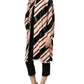 Dolce & Gabbana Multicolor Stripe Sequin Duster Coat Jacket