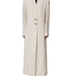 Di Stavnitser Antwerp White Wool Long Trench Coat Jacket