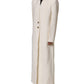 Di Stavnitser Antwerp White Wool Long Trench Coat Jacket