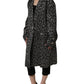 Di Stavnitser Brown Mohair Belted Long Trench Coat Jacket