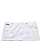 Dolce & Gabbana White Distressed Cotton Denim Mini Skirt