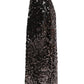 Dolce & Gabbana Brown Sequinned Embellished Pencil Cut Skirt