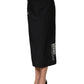 Dolce & Gabbana Black DGVIB3 Stretch Jersey Midi Pencil Cut Skirt