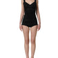 Dolce & Gabbana Black Floral Lace Corset Bodycon Bodysuit