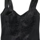 Dolce & Gabbana Black Floral Lace Corset Bodycon Bodysuit