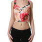 Dolce & Gabbana Multicolor Floral Cropped Bustier Tank Top