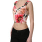 Dolce & Gabbana Multicolor Floral Cropped Bustier Tank Top