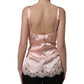 Dolce & Gabbana Light Pink Floral Lace Lingerie Underwear Top