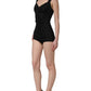Dolce & Gabbana Black Floral Lace Corset Bodycon Bodysuit