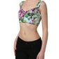 Dolce & Gabbana Multicolor Floral Cropped Bustier Tank Top