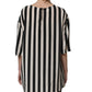 Dolce & Gabbana Black White Stripes Round Neck Blouse Top