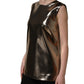 Dolce & Gabbana Metallic Bronze Roundneck SleevelessTank Top