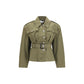 Alexander McQueen Bicolor Cotton Full-Length Jacket