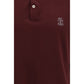 Brunello Cucinelli Bordeaux Cotton Polo Shirt