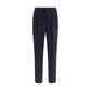 Brunello Cucinelli Blue Wool Oves Aries Casual Pants