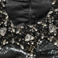 Dolce & Gabbana Metallic Gray Sequin Embellished Blouse Top