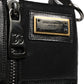 Dolce & Gabbana Black Patchwork Leather Mid Calf Boots Shoes