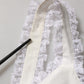 Dolce & Gabbana White Lace Trimmed Cotton Cropped Tank Top
