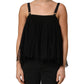 Dolce & Gabbana Black Sleeveless Floral Lace Tank Blouse Top
